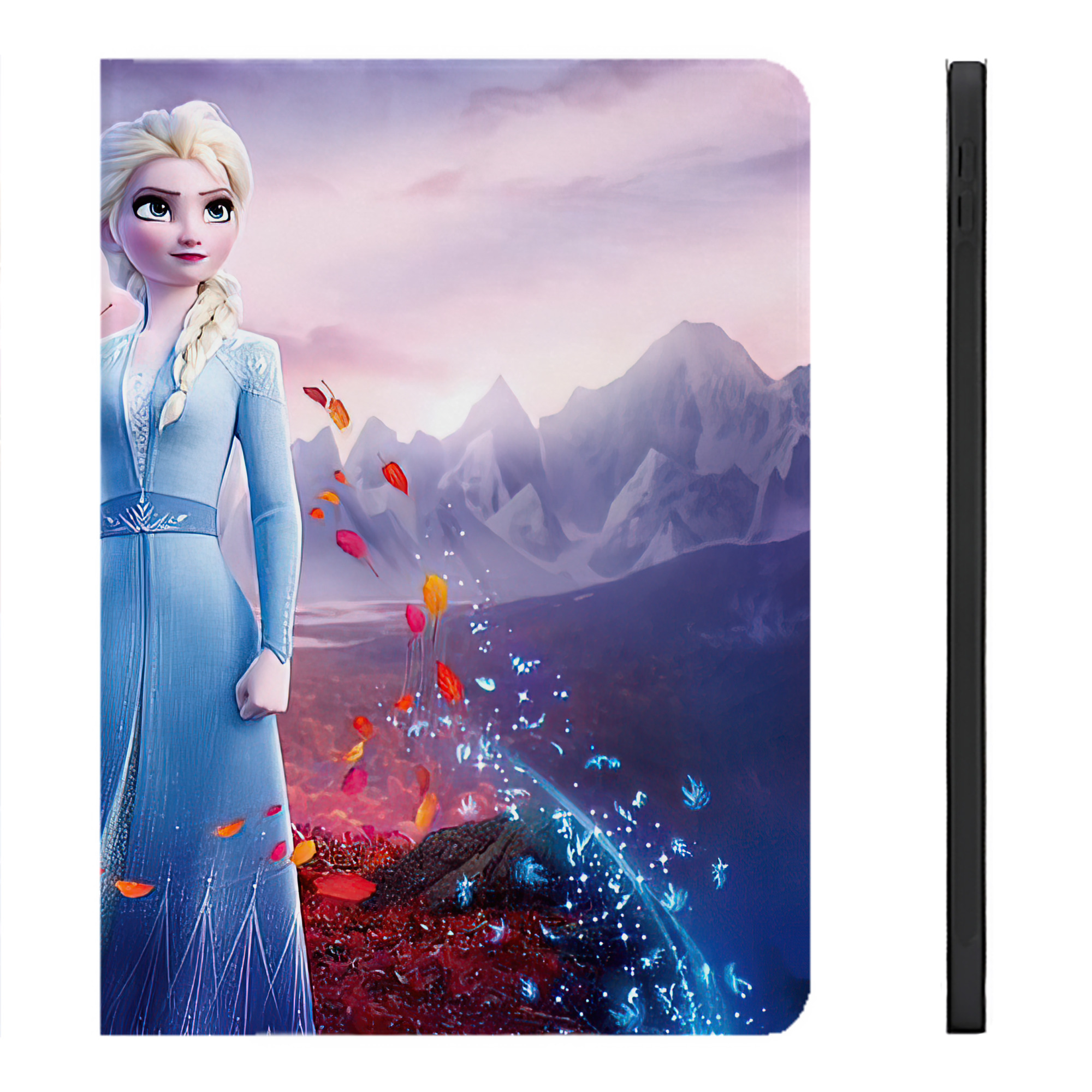 （画像用） アナと雪の女王 アンナ エルサ Frozen Anna Elsa IPadケース ペンホルダー付き ブックスタイルデザイン